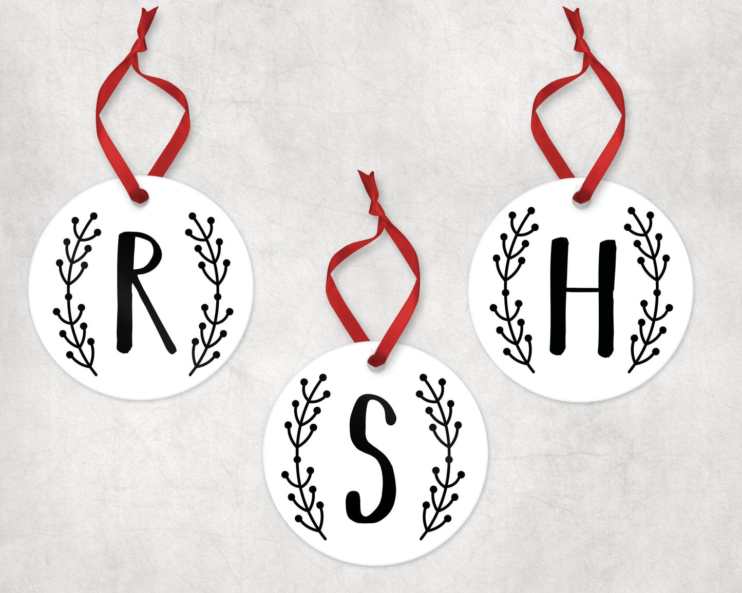 Personalized Letter Name Ornaments, 2022 Family Ornament, Custom Initial Ornament, Christmas gift, Family Keepsake, Monogram Ornament
