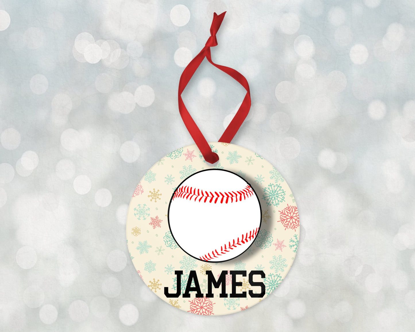 Baseball Ornament, Sports Christmas Ornament 2023, Personalized Christmas Ornament, Personalized Baseball Ornament, Kids Ornament