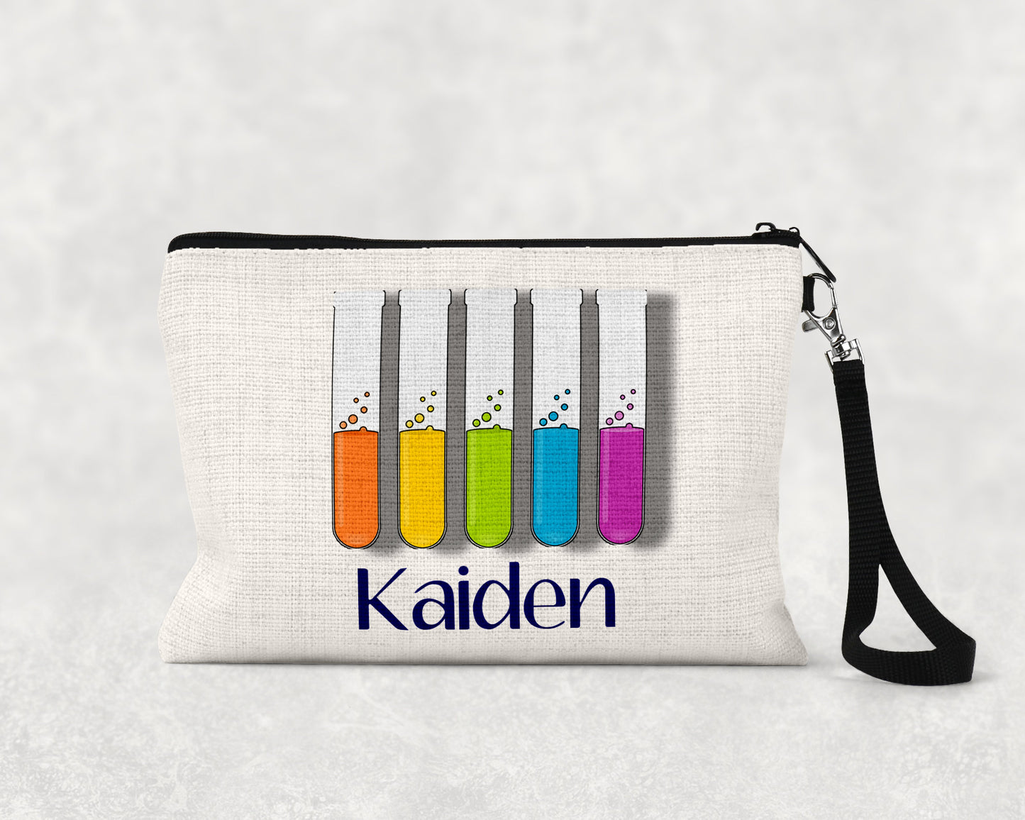 Personalized Scientist bag | Science Teacher Gift | Science Party Favors | Pencil Case | Back to School | Lab Tech Gift | Test Tubes pouch