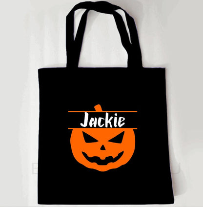 Jack o  lantern tote, Halloween, Treat Bags