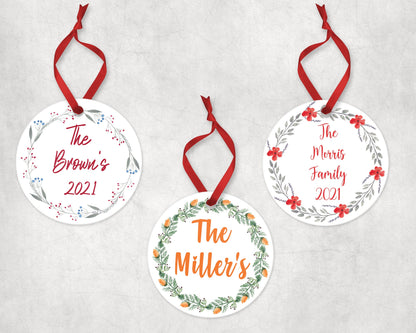 Personalized Family Name Ornaments, 2022 Family Ornament, Custom Family Ornament, Christmas gift, Family Keepsake, Family Ornament