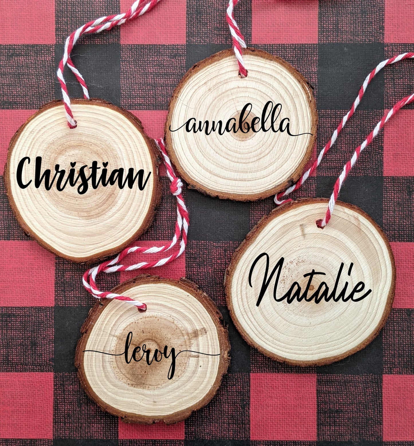 Custom Wood Slice Ornament, Custom Ornament, Custom Christmas Ornament, Wood Slice Ornament, Rustic Ornament, Wood Ornament, Custom Name