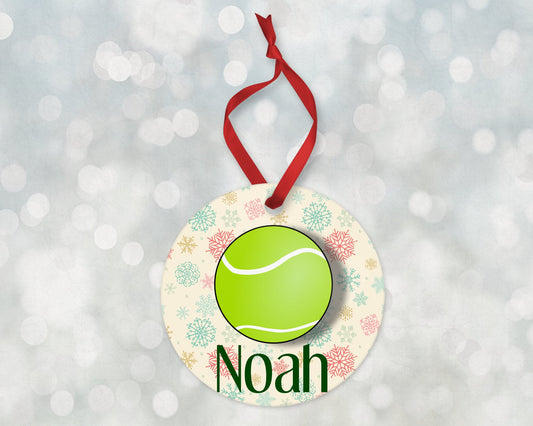 Tennis Ornament, Sports Christmas Ornament 2023, Personalized Christmas Ornament, Personalized Tennis Ornament, Kids Ornament