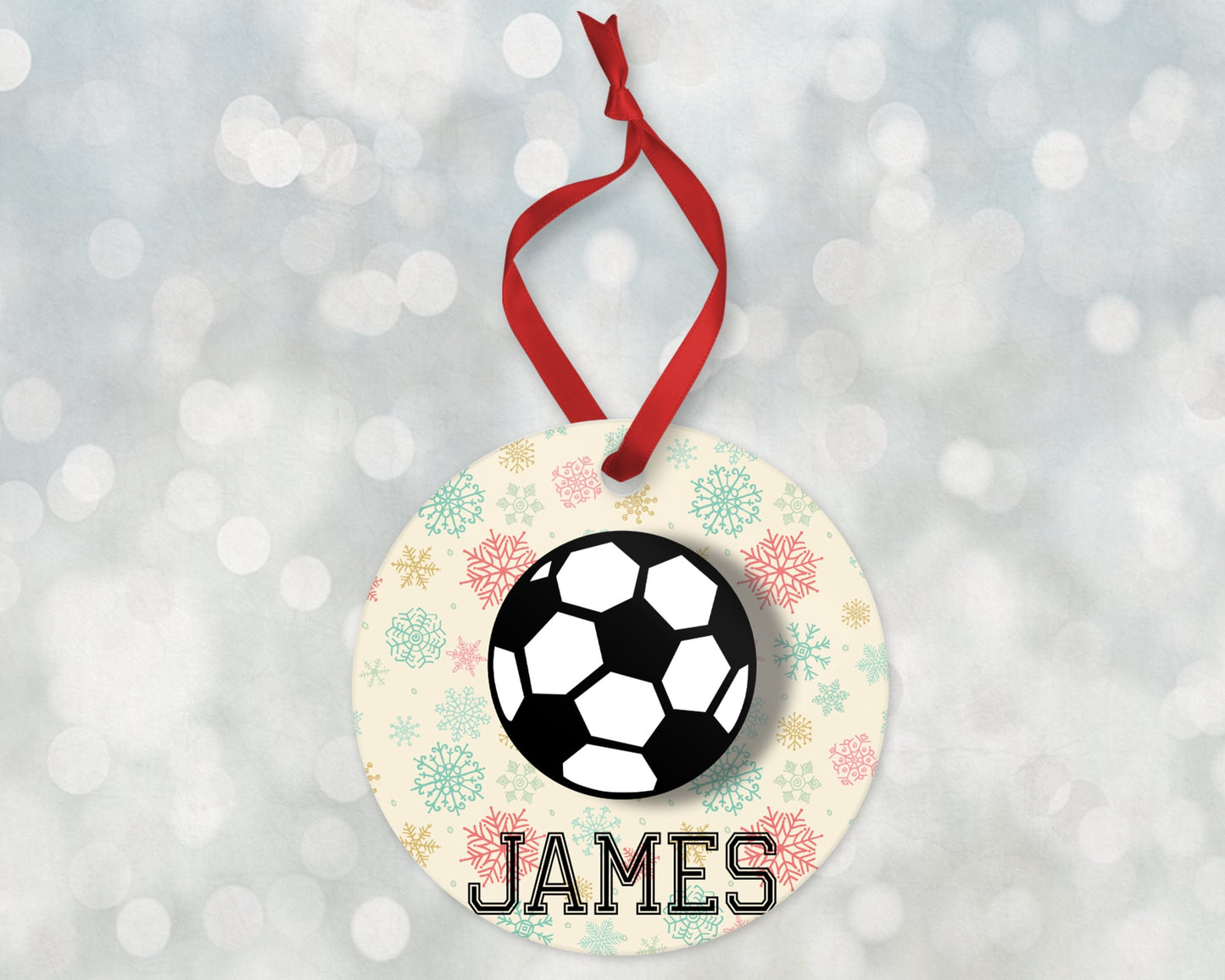 Soccer Ornament, Sports Christmas Ornament 2023, Personalized Christmas Ornament, Personalized Soccer Ornament, Kids Ornament