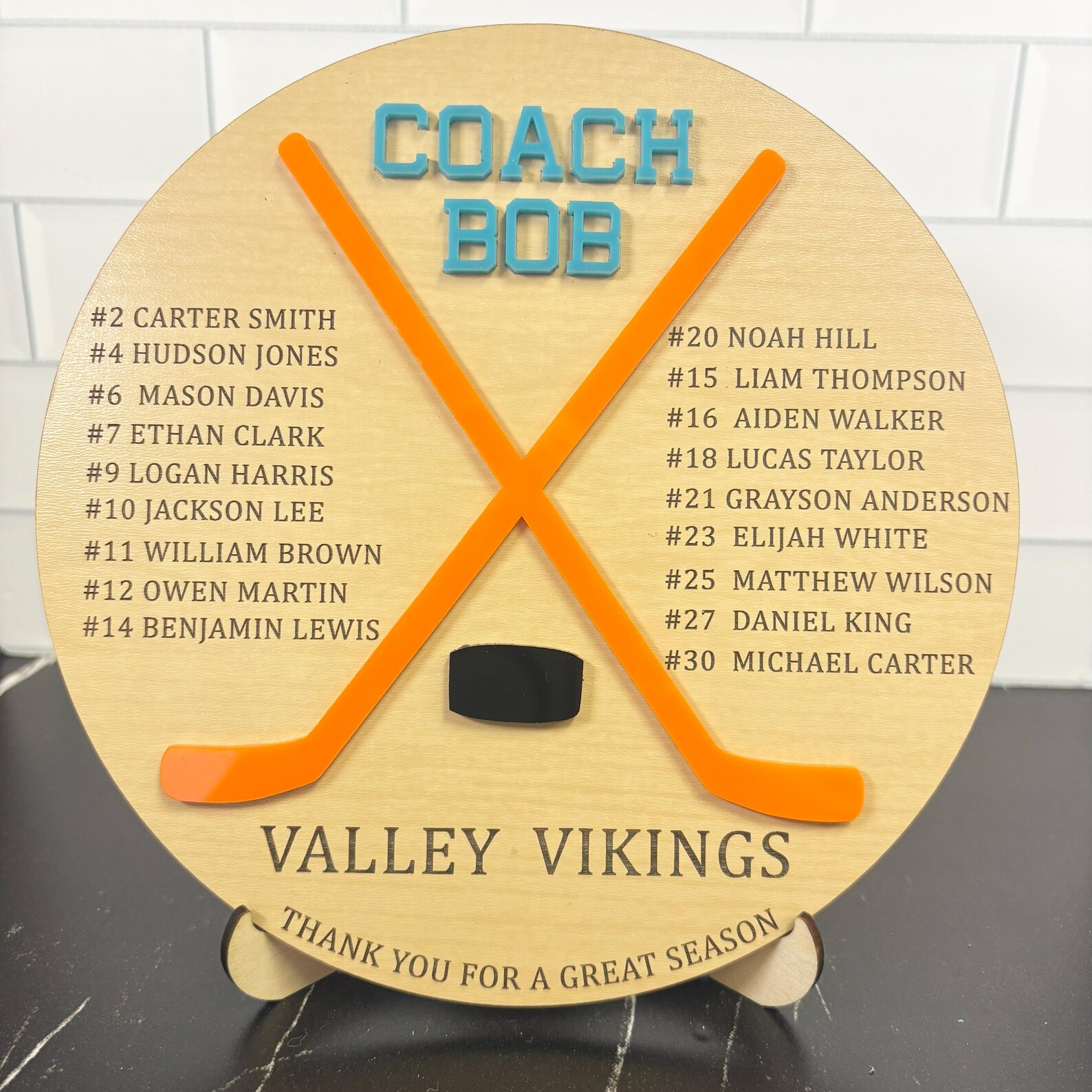 Hockey Coach Plaque